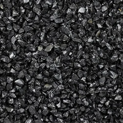 Abbildung von GarPet Dekokies Zierkies 25 kg Marmor Nero Ebano Aquarium Garten Kies Stein Teppich