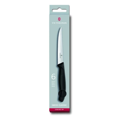 Abbildung von Victorinox Steakmesser Swiss Classic Schwarz 6 Stück