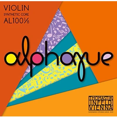Abbildung von Thomastik Einzelsaite für Violine ALPHAYUE 1/8, Mensur 240mm/9.4&quot; Nylonkern D Saite Synt./Monel