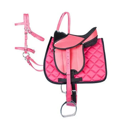 Abbildung von Pfiff 102291 Sattel Set Komplettausstattung für Shetty und Holzpferde/Plüschpferde, Pink