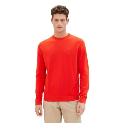 Abbildung von TOM Tailor Strickpullover, Herren, Größe: Medium, Basic red