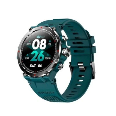 Abbildung von DCU Tecnologic GPS Smartwatch Smart Watch Amoled HD Touchscreen 14 Sportmodi Benachrichtigungs Apps und Anrufe IP68* Zyan