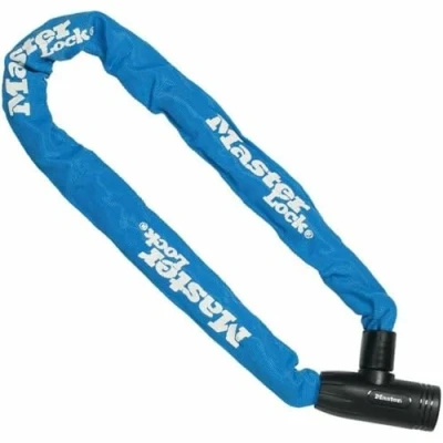 Abbildung von MASTER LOCK Fahrradschloss Stahlkettenglied [mit Schlüssel] [90 cm Kette] [Blau] 8391EURDPROCOLB Ideal für Fahrräder