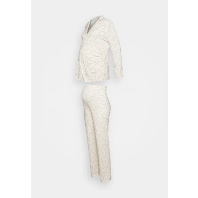 Abbildung von Lascana Pyjama Maternity Nachtwäsche Set, Damen, Größe: 40/42, Beige zebra
