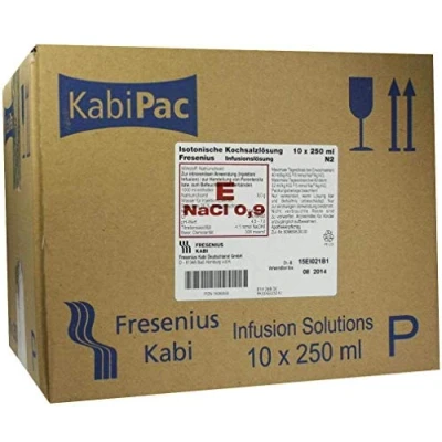 Abbildung von Kochsalzlösung 0,9% Plastikflasche Fresenius 10X250 ml