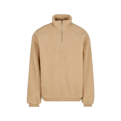 Abbildung von Urban Classics Troyer Fleecepullover, Herren, Größe: 3XL, Unionbeige
