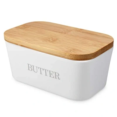 Abbildung von Navaris Lunchbox Keramikdose mit Bambusdeckel Silikon Dichtungsring, Keramik, (1 tlg)