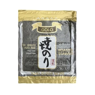 Abbildung von Getrocknete Nori Algen für japanisches Sushi Gold, 1 Packung mit 50 Blatt (20 Pack)