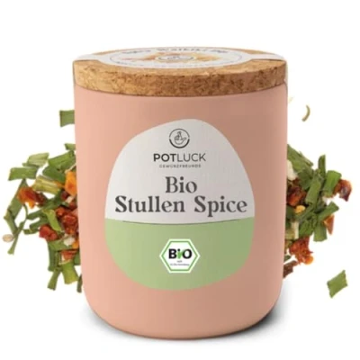 Abbildung von POTLUCK Bio Stullen Spice Gewürzzubereitung für Brot, Aufstriche &amp; Snacks 55g im Keramiktopf