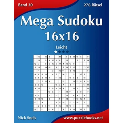 Abbildung von Mega Sudoku 16x16 Leicht Band 30 276 Rätsel
