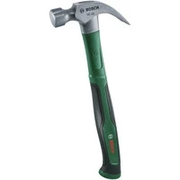Abbildung von Bosch Klauenhammer 450g / 16oz (Extra große Schlagfläche; Robuster Kohlenstoffstahl; V förmige Klaue; Bequemer Softgrip Griff mit Glasfaserkern; Geringe Vibration)