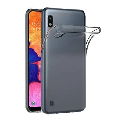 Abbildung von AICEK Hülle Compatible für Samsung Galaxy A10 Transparent Silikon Schutzhülle Case Clear Durchsichtige TPU Bumper Handyhülle (6,2 Zoll)