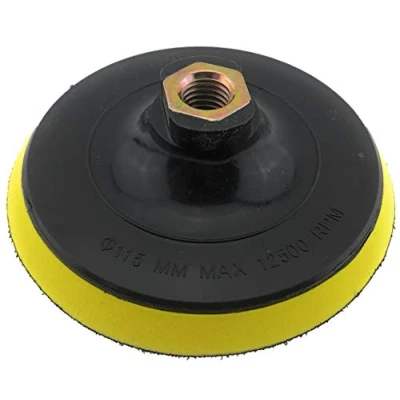 Abbildung von PRODIAMANT Aufnahmeteller 115 mm M14 Flexibler Klett Stützteller mit dämpfendem Schaum für Nass und Trockenschleifen, Beton, Metall, Stein, Lack