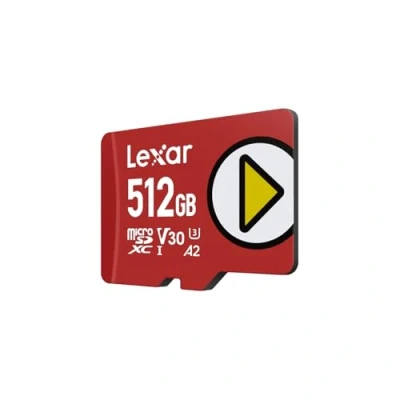 Abbildung von Lexar Play Micro SD Karte 512GB, microSDXC UHS I, bis zu 205 MB/s Lesen, 140 Schreiben, Klasse 10, U3, V30, A2, 4K Video, Hochgeschwindigkeitskarte für Switch/tragbare Spielgeräte/Smartphones