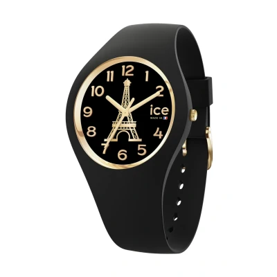 Abbildung von Ice WATCH cocorico Eiffel Tower Black Schwarze Damenuhr mit Silikonarmband 023247 (Small)