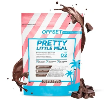 Abbildung von OFFSET Nutrition Abnehm Shake Choco Swirl [nur 208 KCAL pro Shake] 28 Portionen Mahlzeitersatz Diät mit 24 Vitaminen &amp; Mineralien Glutenfreie Trinkmahlzeit