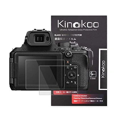 Abbildung von kinokoo Gehärtetes Glas für Nikon COOLPIX P950 Kristallklarer Film Displayschutzfolie Blasenfrei/Kratzfest(2er Pack)