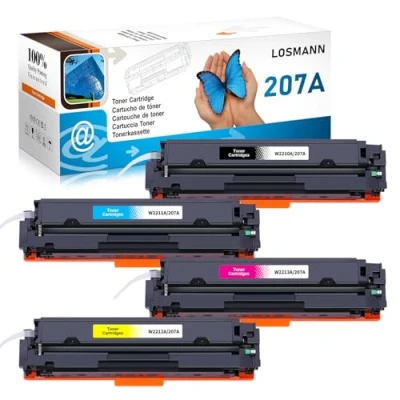 Abbildung von LOSMANN 207A Mit Chip Toner Kompatibel für HP 207X Ersatz Color Laserjet Pro MFP M283fdw M255dw M282nw M283fdn M255nw W2210A W2211A W2212A W2213A (4er Pack)