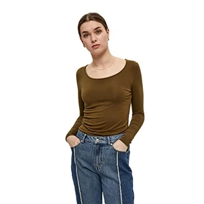Abbildung von Desires ,Women&#039;s ,Giselle Long Sleeve Slim Tee, 3611 MILITARY OLIVE ,M