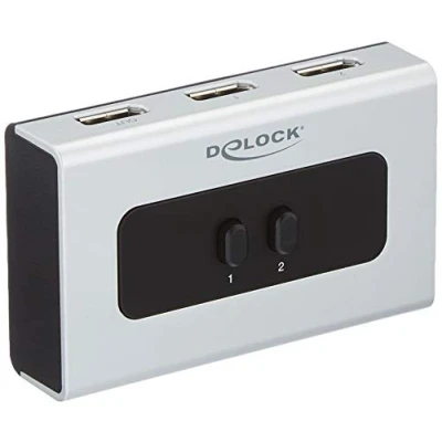 Abbildung von Delock 87668 Umschalter Displayport 1.1 2 Port manuell Silber