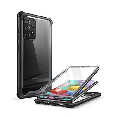Abbildung von i Blason Transparent Hülle für Samsung Galaxy A52/A52s 5G 360 Grad Handyhülle Bumper Case Robust Schutzhülle [Ares] mit Integriertem Displayschutz (Schwarz)