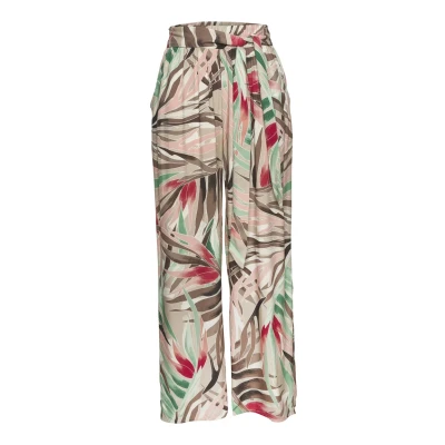 Abbildung von Vivance Palazzohose, (mit fixiertem Bindegürtel), aus gewebter Viskose mit Bindegürtel, Stoffhose Taschen