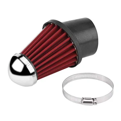 Abbildung von luftfilter 65mm,Luftfilter, Lufteinlassfilter, 63 MM Auto Lufteinlassfilter Reiniger Pilzschaum Biegung High Flow Universal