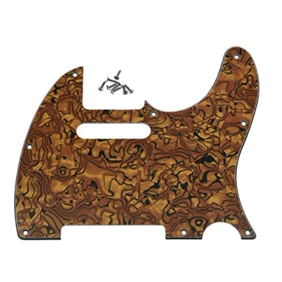 Abbildung von KAISH 8 Loch Tele Schlagbrett TL Gitarren Plektrumschutz Kratzplatte für Tele/Telecaster Tiger Stripe
