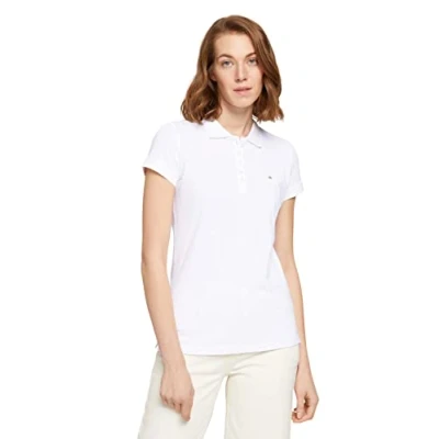 Abbildung von TOM TAILOR Damen Basic Piqué Poloshirt 1032094, 20000 White, XXS