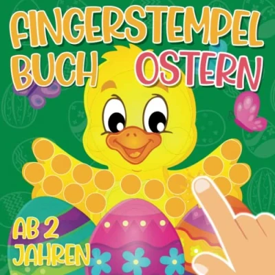Abbildung von Fingerstempelbuch Ab 2 Jahren Ostern: Fingerfarben Stempelbuch 2. Bastelbuch für Jungen und Mädchen Fingerstempeln, Malen Basteln! Das große Fingerstempel Buch Kinder