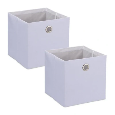 Abbildung von relaxdays Aufbewahrungsbox im 2er Set, Weiß