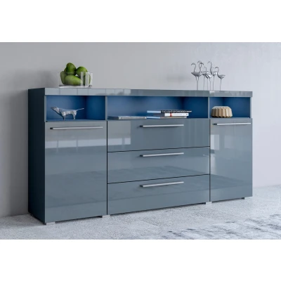 Abbildung von INOSIGN Sideboard &quot;India,Breite 182cm moderne Anrichte 2Türen,3 Schubladen, Kombikommode&quot;, Kommode viel Stauraum, Einlegeböden verstellbar,ohne Beleuchtung