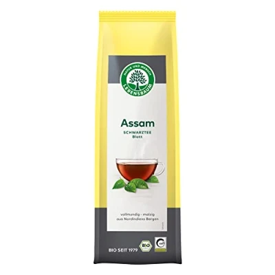 Abbildung von LEBENSBAUM Assam Schwarztee ganzes Blatt, lose, Bio Tee mit vollmundig malzigem Geschmack, Teeblätter, 100% natürlicher Genuss, 100 g