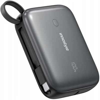 Abbildung von INNOSTYLE Powerbank 22,5W, Power Bank PowerGo 10000mAh, 3X USB C, Schnelles Auflade, mit Kabel Kompatibel iPhone 15/16, Galaxy S24, MacBook Air/Pro