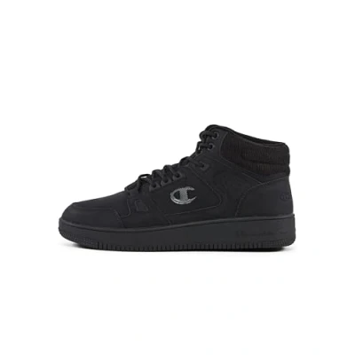 Abbildung von Champion Rebound MID Basketballschuh, Herren, Größe: 42, Triple black Lederimitat/textil