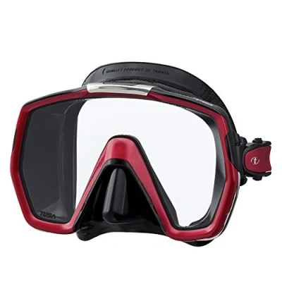 Abbildung von Tusa Tauchmaske M1001 Freedom HD Farbe Silikon Schwarz / Rahmen Metallic Rot