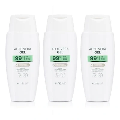 Abbildung von Aloe Vera Gel 99% Bio ohne Duft &amp; Farbstoffe vegan Natürliche Pflege für Haut und Haar 3er Pack (3 x 150 ml)