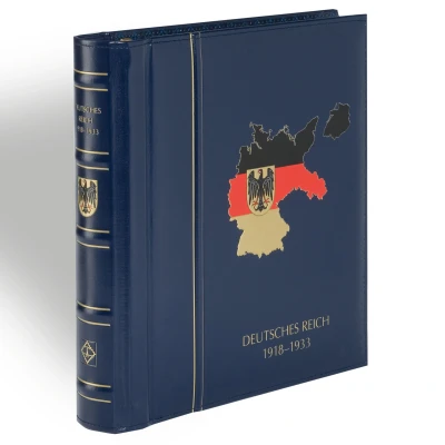 Abbildung von Leuchtturm, Perfect DP, Classic, Album (Drehstift) Deutsche Weimarer Republik (1918/33) ohne Inhalt, inkl. Schutzkassette Blau Abm: 293x315x60 mm.