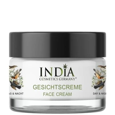 Abbildung von Gesichtscreme mit Hanfsamen Öl Extrakt Tag/Nacht feuchtigkeitsspendend bei trockener Haut Neurodermitis straffende Hanfcreme Anti aging mindert effektiv Falten