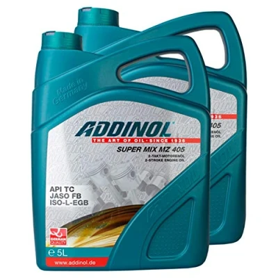 Abbildung von 2X Addinol Motoröl Motorenöl Motor Motoren Oil Engine 2 Takt Super Mix Mz 405 (Rot Gefärbt) 5L