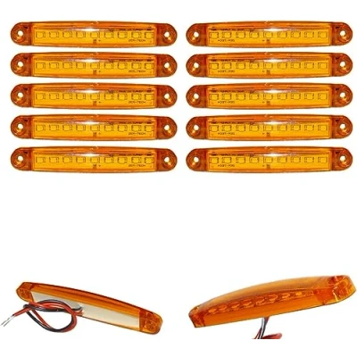 Abbildung von Formplas 10x 9 SMD LED Begrenzungsleuchten Gelb 12V 24V Positionsleuchten LKW Anhänger