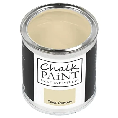 Abbildung von Chalk Paint Everything® Beige Francese (Französisch Beige) (750 ml) Wasserbasierte Kreidefarbe für Shabby Chic Möbel, Dekoration und Recycling Projekte Ungiftig, leicht anzuwenden