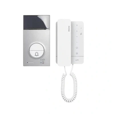 Abbildung von BTICINO, Audio Türsprechanlage Set Flex’ONE, 2 Draht mit Türstation LINEA 3000, Netzgerät und Hausstation CLASSE 100 A16M, Schutzarten: IP 54, IK10, 364231