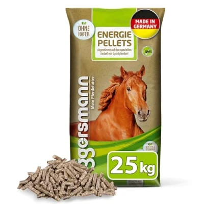 Abbildung von Eggersmann Mein Pferdefutter Energie Pellets 25 kg Ergänzungsfuttermittel für Sportpferde mit Vitamin E &amp; Aminosäuren unterstützt die Muskulatur Ausdauer
