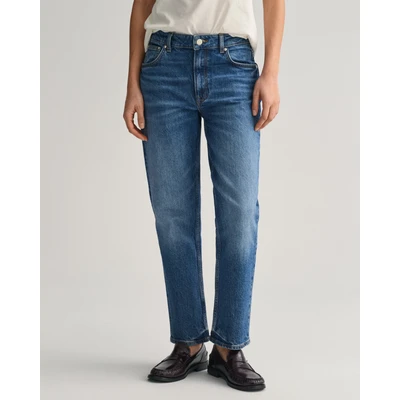 Abbildung von GANT Jeans Straight Leg, Damen, Größe: 30, Mid blue broken in