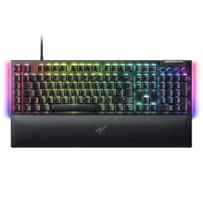 Abbildung von Razer BlackWidow V4 Mechanische Gaming Tastatur, Chroma RGB (mechanische Schalter, grün, 6 dedizierte Makro Tasten, ABS Tasten) FR Layout Schwarz