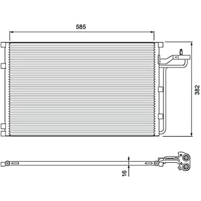 Abbildung von VALEO 814416 Klimakondensator ohne Trockner Aluminium 378 R 134a VOLVO: V50, C30, S40 II