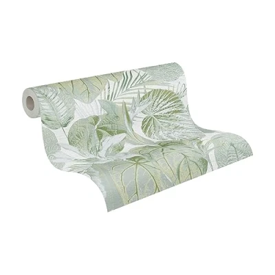 Abbildung von living walls Vliestapete &quot;Famous Garden Natur Tapete Mustertapete Dschungel Optik Dschungeloptik&quot;, matt, botanisch für Schlafzimmer Küche Wohnzimmer Flur