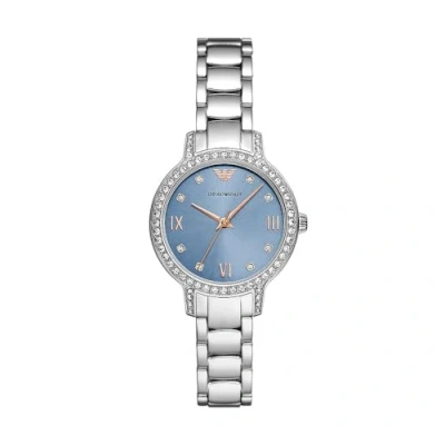 Abbildung von Emporio Armani Watch Uhr silvercoloured, Damen, Größe: One Size, Silver coloured