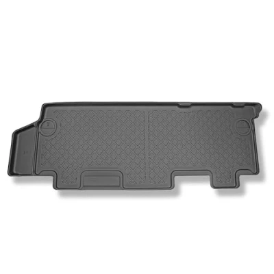 Abbildung von Mossa TPE Fußmatten Auto kompatibel mit Volkswagen Transporter T5, T6, T6.1 Van (2003 ) schwarz Automatten Autoteppiche G1